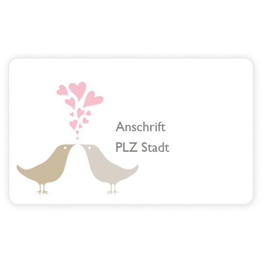 Absenderaufkleber gratis mit Turteltauben