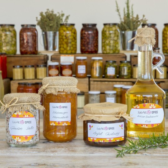Aufkleber für Glasflaschen, Marmeladengläser und mehr