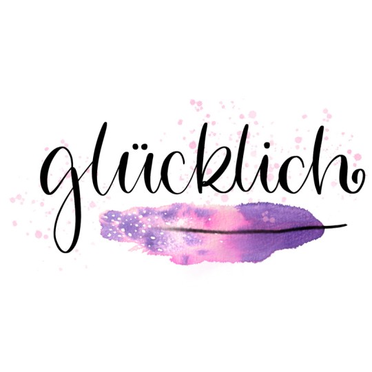 Gluecklich Sticker selbst machen
