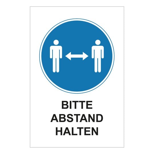 Bitte Abstand halten Aufkleber