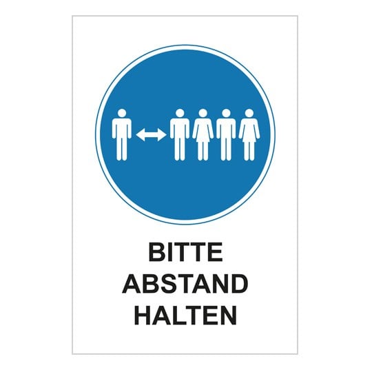 Abstand halten Aufkleber