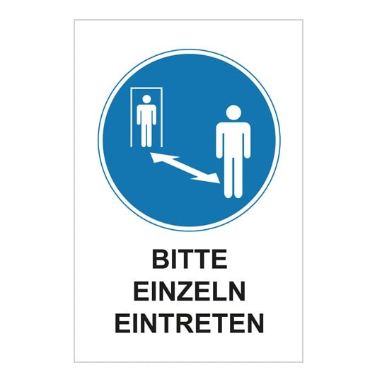 Bitte einzeln eintreten