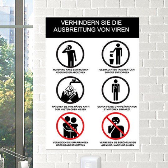 Coronavirus Schilder, Hinweisplakate & Aufkleber kaufen ...