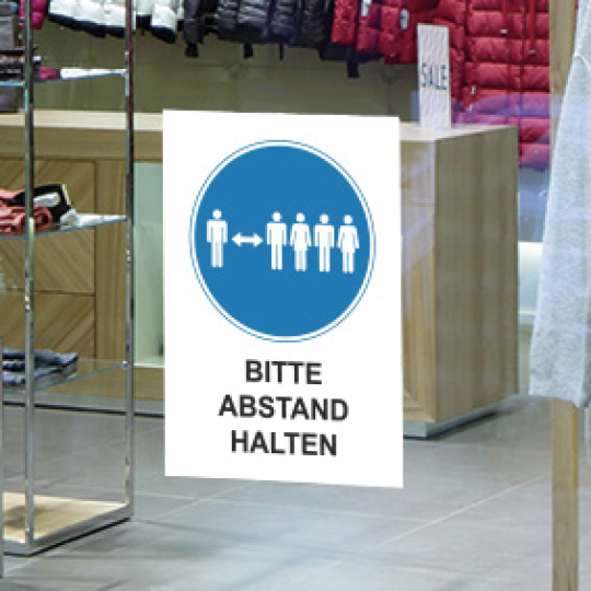 Abstand halten Aufkleber