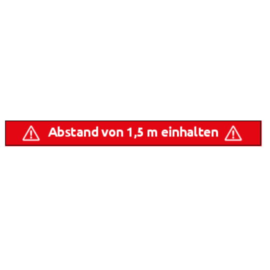 Bodenaufkleber 1000x100 mm