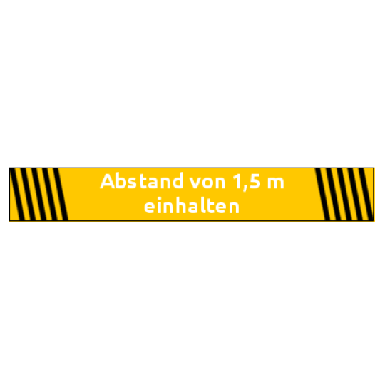 Rechteckige Bodenaufkleber 1000x150 mm