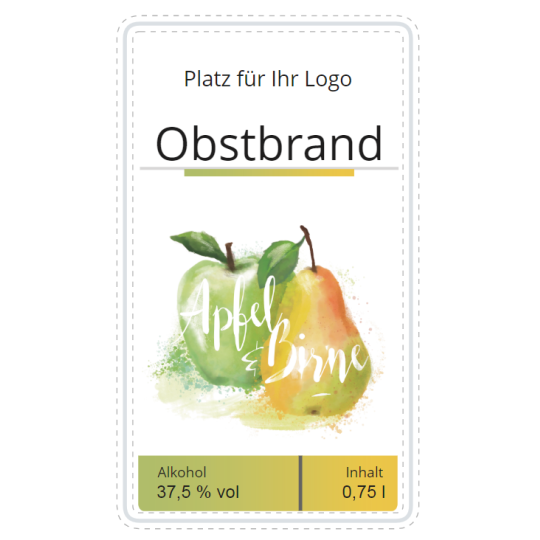 Obstler Aufkleber Schnapsetikett drucken lassen