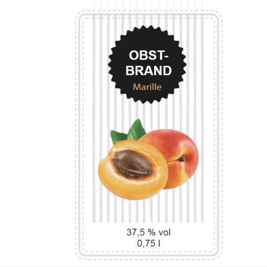 Obstbrand Marille moderne Vorlage