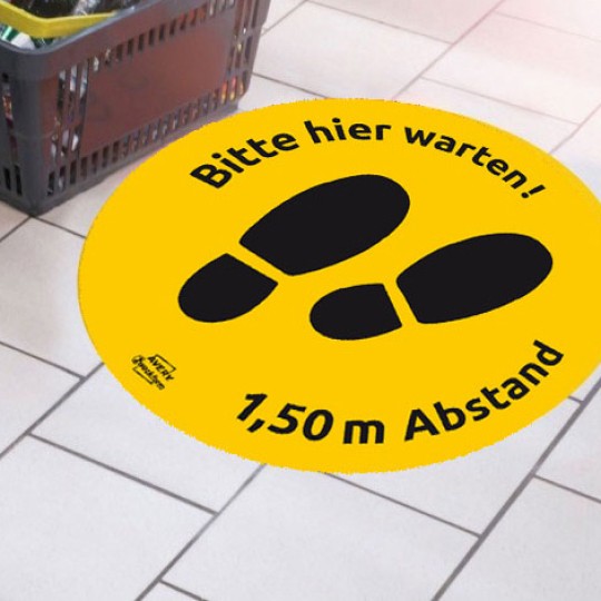 Corona Bodenaufkleber - Abstand halten günstig kaufen