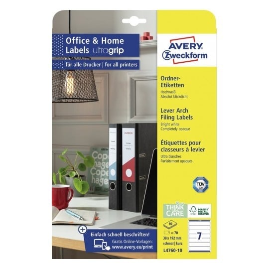 Ordneretiketten 10 Blatt Packung