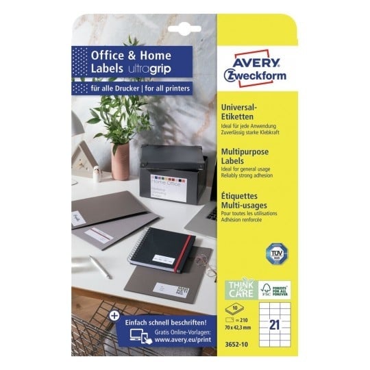 Universaletiketten 10 Blatt Packung