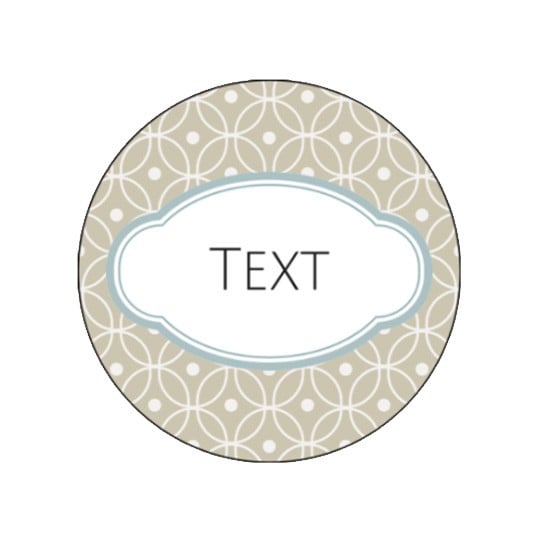 Braunes Design für Etiketten Text frei wählbar