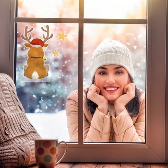 Weihnachtsfensteraufkleber