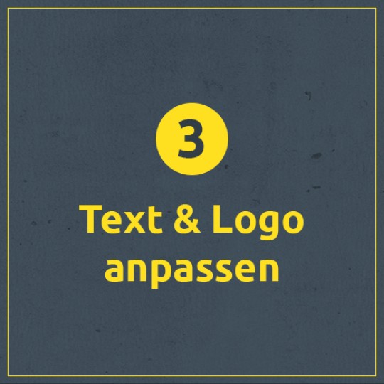 Text & Logo anpassen
