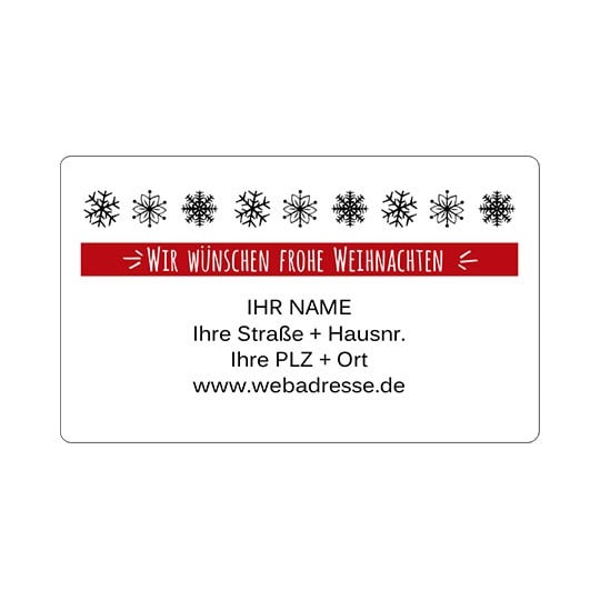 Absenderaufkleber mit Sternenmotiven