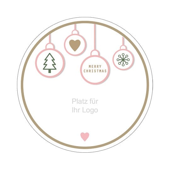Weihnachtskugel Stickerdesign