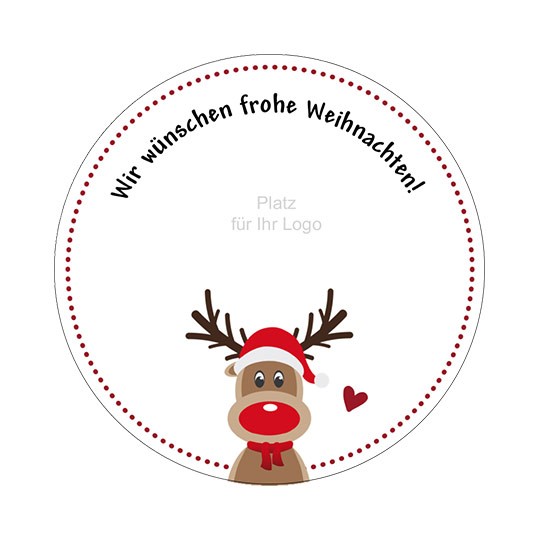 Lustiger Rudolf Logosticker