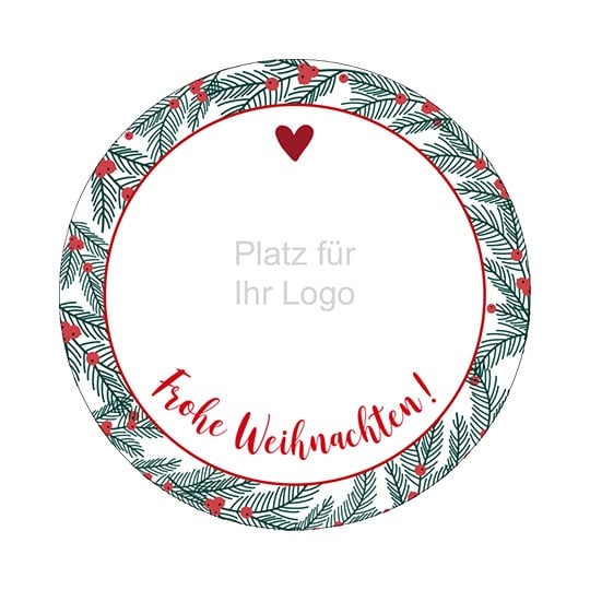 Weihnachtlicher Rahmen mit Firmenlogo