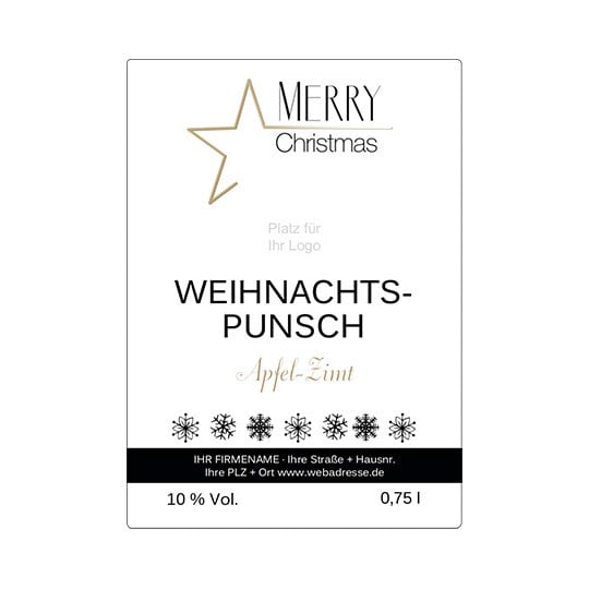 Sternendesign Falschenetikett