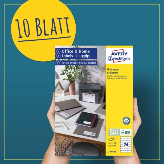 Etiketten fürs Home Office
