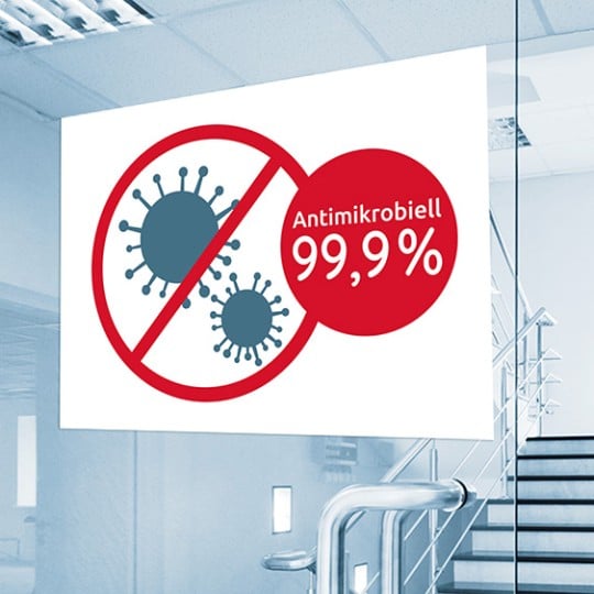 Antimikrobielle Etiketten weiß