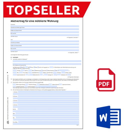 Mietvertrag Möblierte Wohnung zum Download