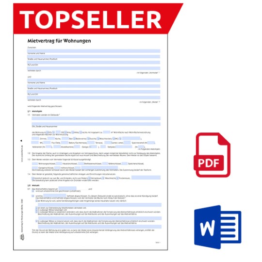 Mietvertrag für Wohnungen zum Download