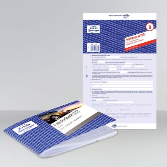 Fahrtenbuch & Arbeitsvertrag von Avery Zweckform