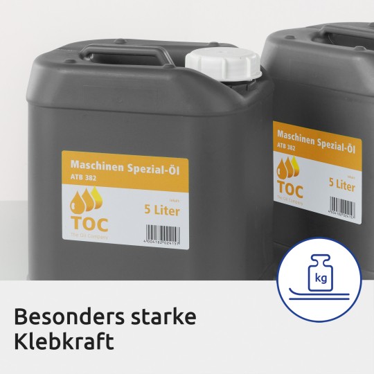 Besonders stark klebende Etiketten