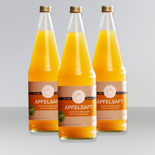 Apfelsaftetiketten