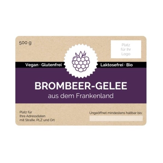 Etikett für Brombergelee