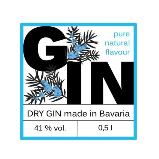 Gin-Aufkleber