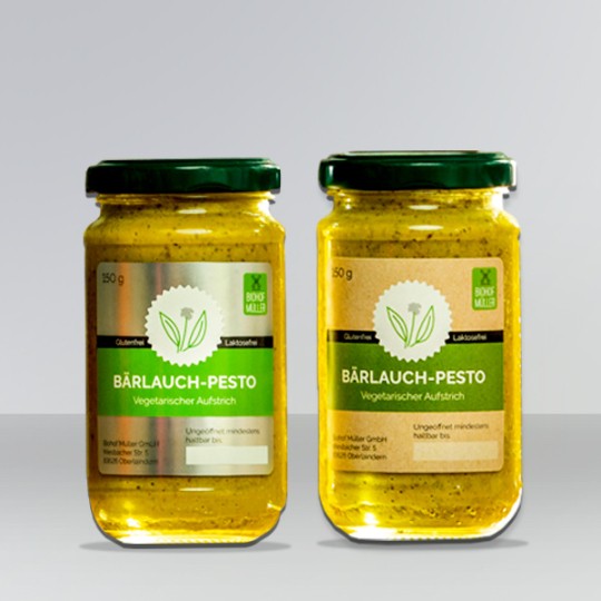 Pesto-Etiketten