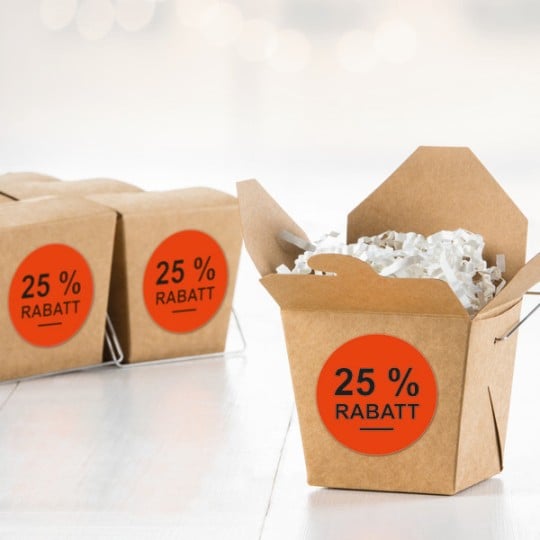 Promotionssticker rund