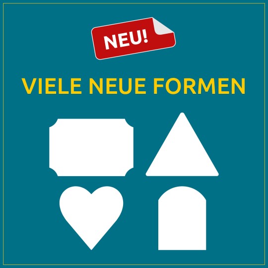 Neue Etiketten-Formen