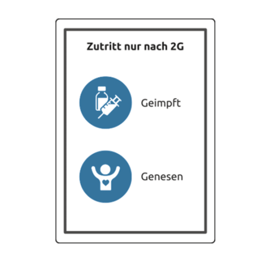 2G Regel Schild