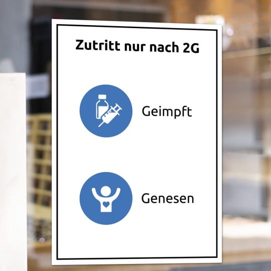 Schild 2G Regelung