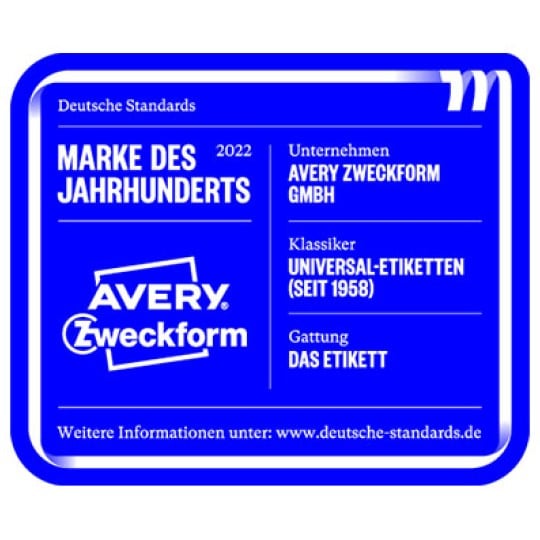 Marke des Jahrhunderts Avery Zweckform 