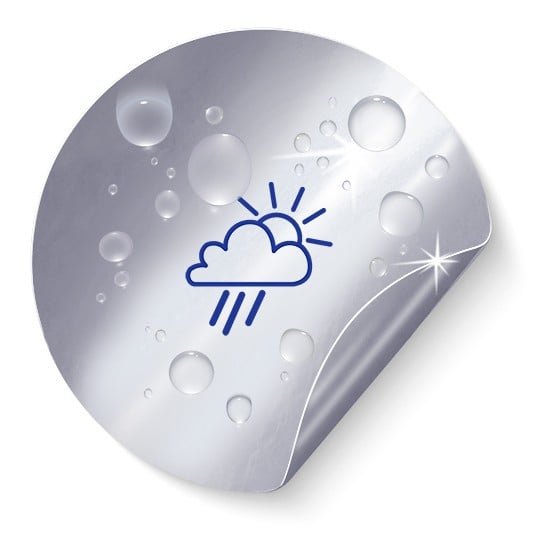 Silberne Folie wetterfest