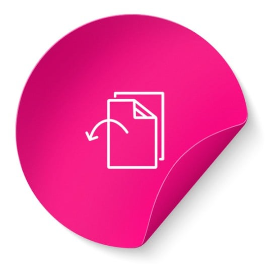 Neonpinke ablösbare Etiketten