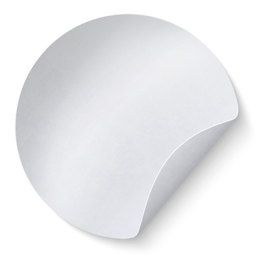Weiße Papier-Aufkleber