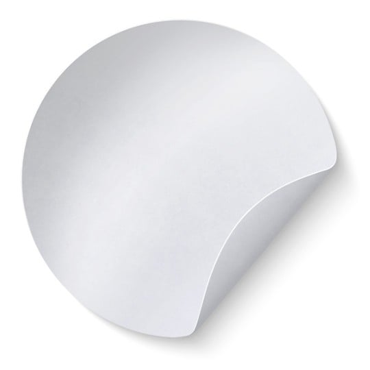 Weiße Papier-Aufkleber
