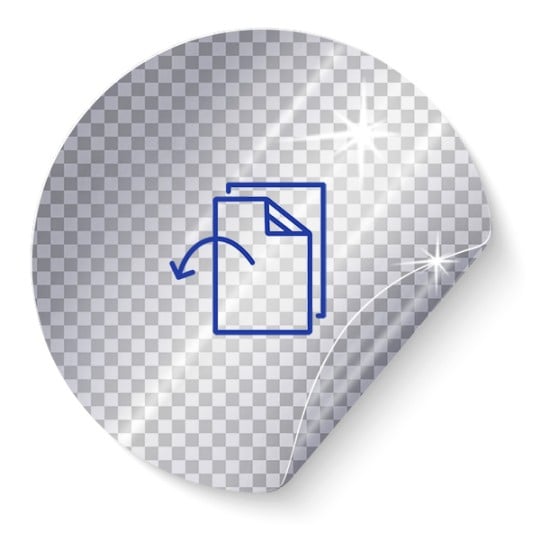 Ablösbare transparente Folien-Aufkleber