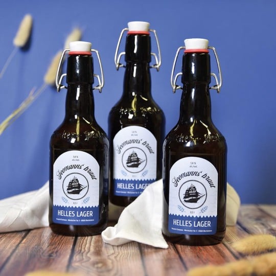 Bogenform Aufkleber Bier