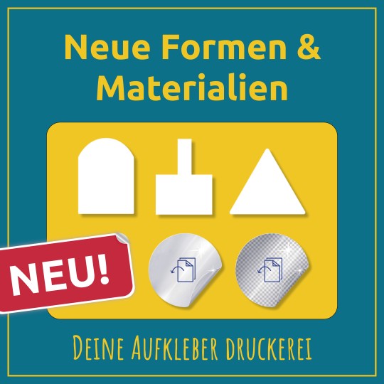 Neue Formen bei deiner Aufkleber-Druckerei