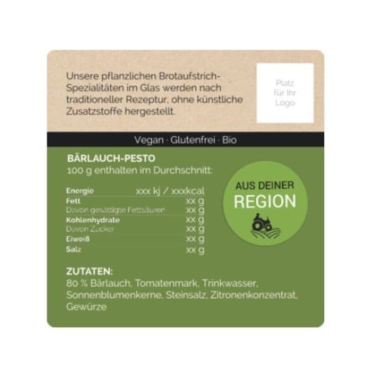 Vorlage Pesto Rückseite