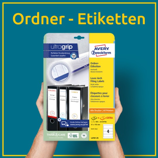 Ordneretiketten Packung