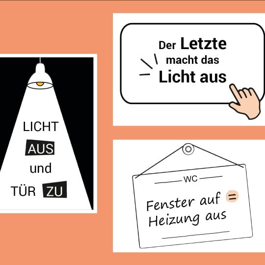 Hinweisschilder Büro