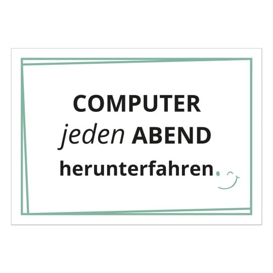 Vorlage Computer herunterfahren