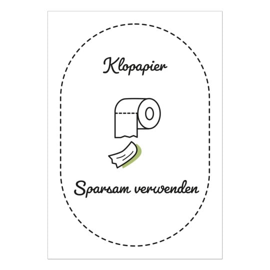 Vorlage Klopapier sparsam verwenden
